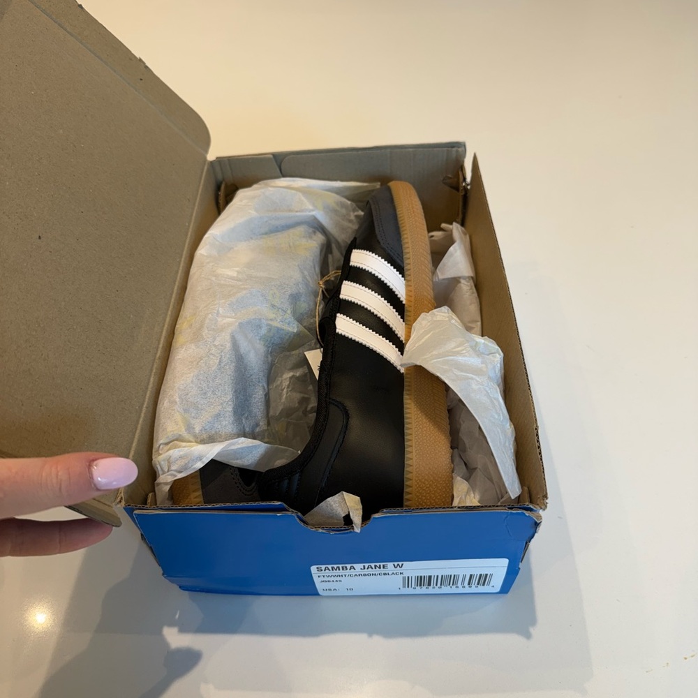 adidas Samba Black White Gum Women’s Sneakers - Picture 4 of 5